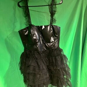Madrag | Pu Leather bustier dress